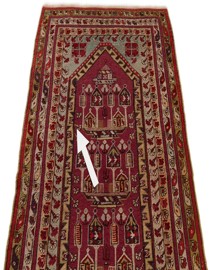 Detail image of 3' 6 x 5' 4 Hand Knotted Anatolian Oriental Wool Rug