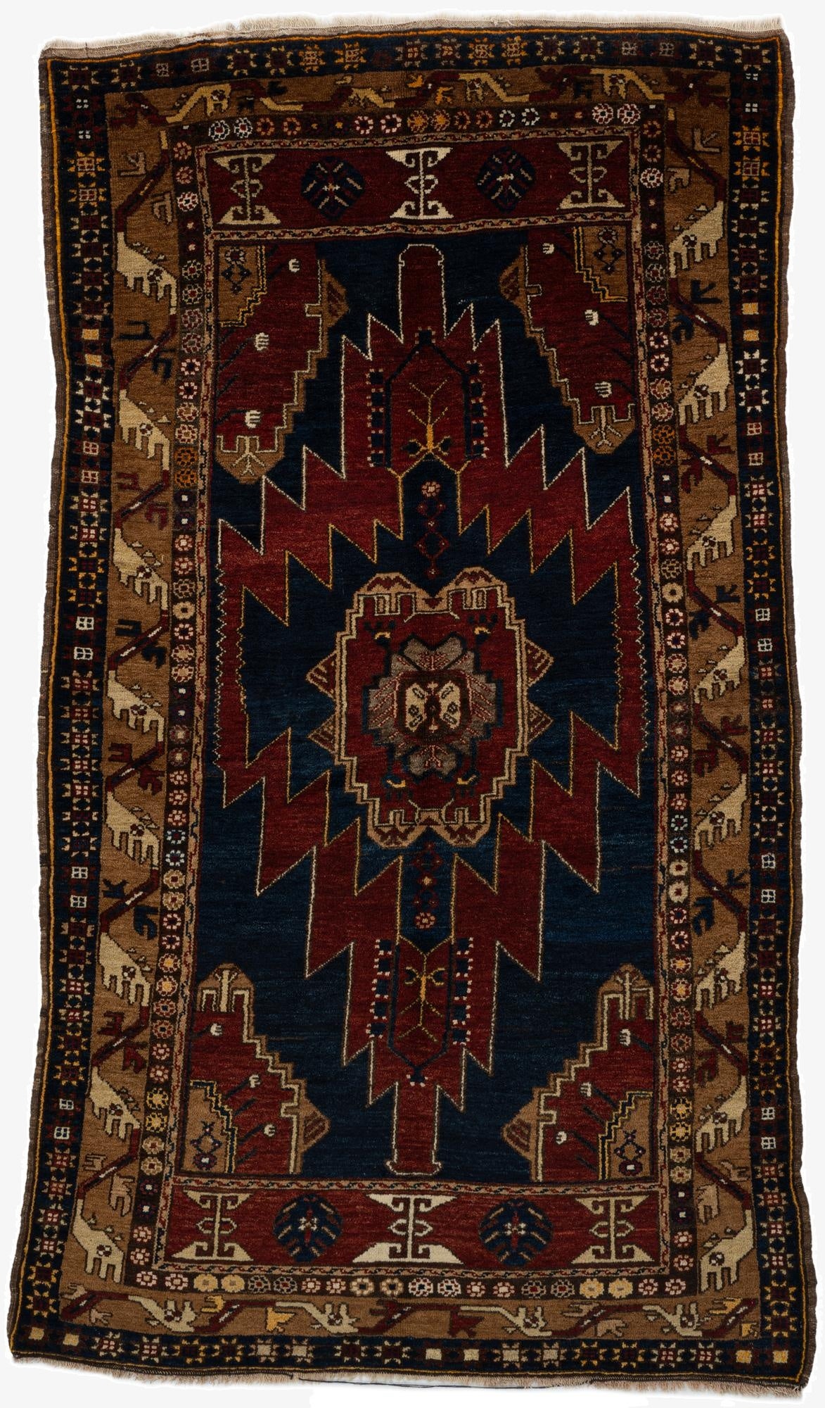 4' 5 x 7' 5  Hand Knotted Anatolian Oriental Wool Rug