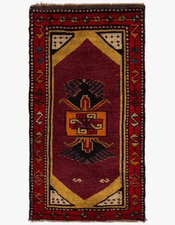 1' 9 x 3' 1 Hand Knotted Anatolian Wool Rug
