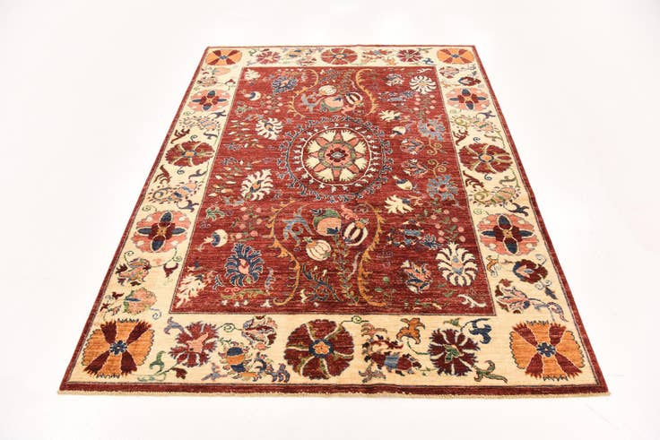Detail image of 5' x 6' 9 Hand Knotted Ariana Ziegler Rug