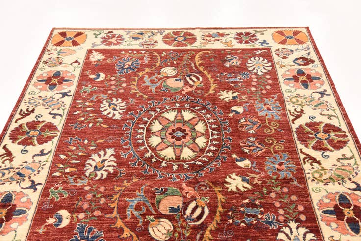 Detail image of 5' x 6' 9 Hand Knotted Ariana Ziegler Rug