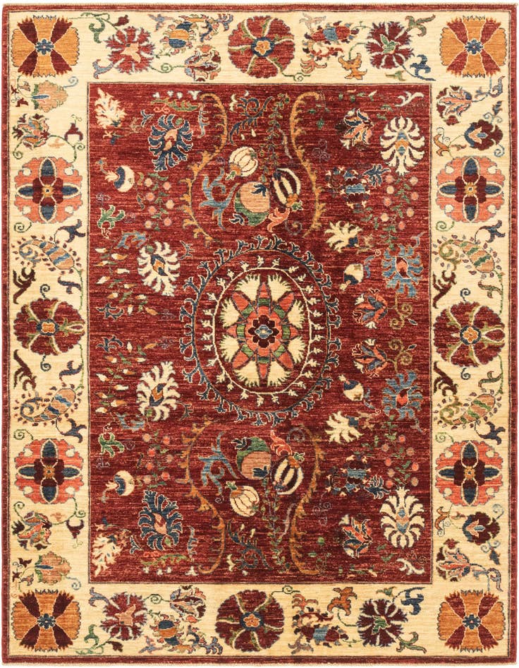 Detail image of 5' x 6' 9 Hand Knotted Ariana Ziegler Rug
