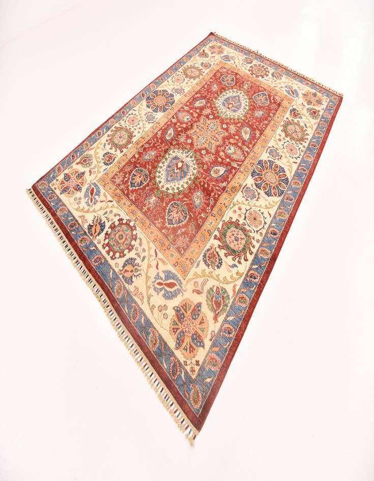 Detail image of 6' 7 x 9' 5  Hand Knotted Ariana Ziegler Rug