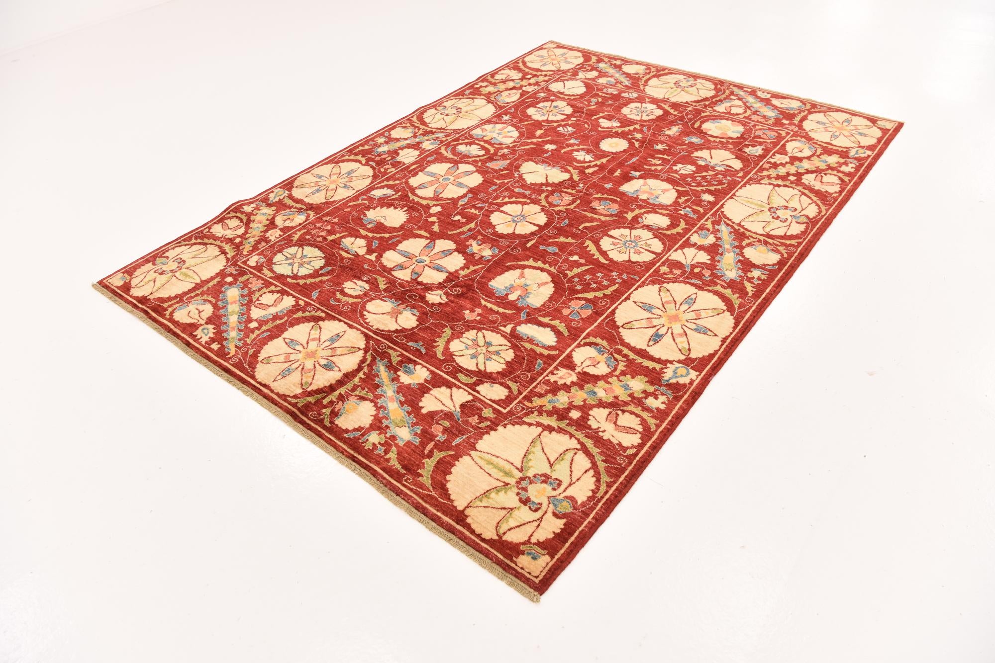 5' 8 x 8' 1 Hand Knotted Ariana Ziegler Oriental Rug