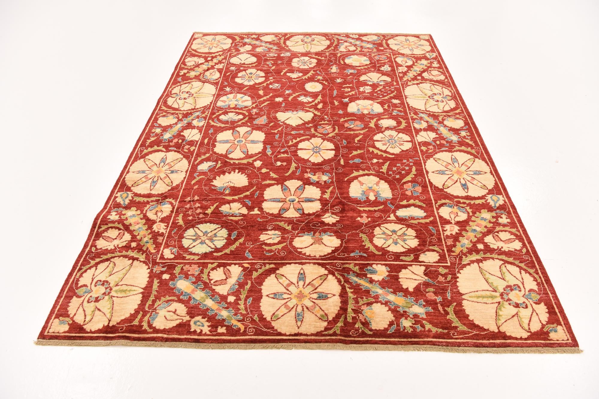 5' 8 x 8' 1 Hand Knotted Ariana Ziegler Oriental Rug
