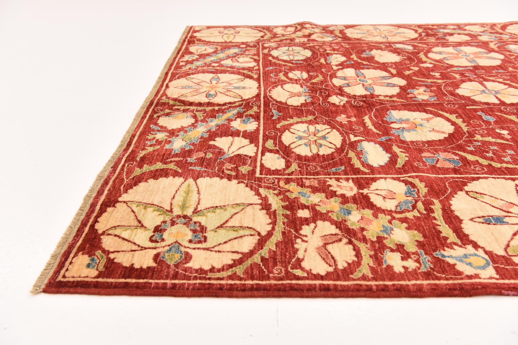 5' 8 x 8' 1 Hand Knotted Ariana Ziegler Oriental Rug