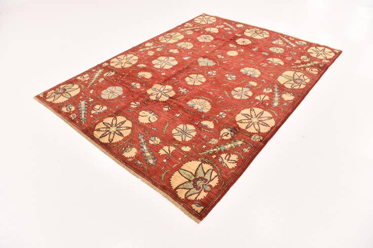 Detail image of 5' 10 x 7' 10 Hand Knotted Ariana Ziegler Oriental Rug