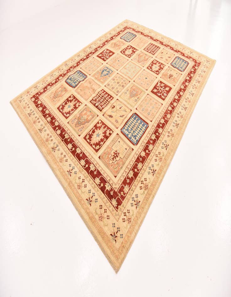 Detail image of 8' 2 x 11'  Hand Knotted Ariana Ziegler Rug