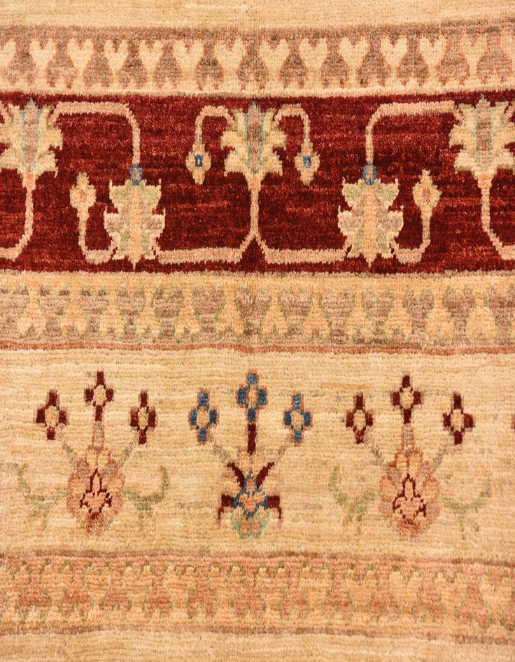 Detail image of 8' 2 x 11'  Hand Knotted Ariana Ziegler Rug
