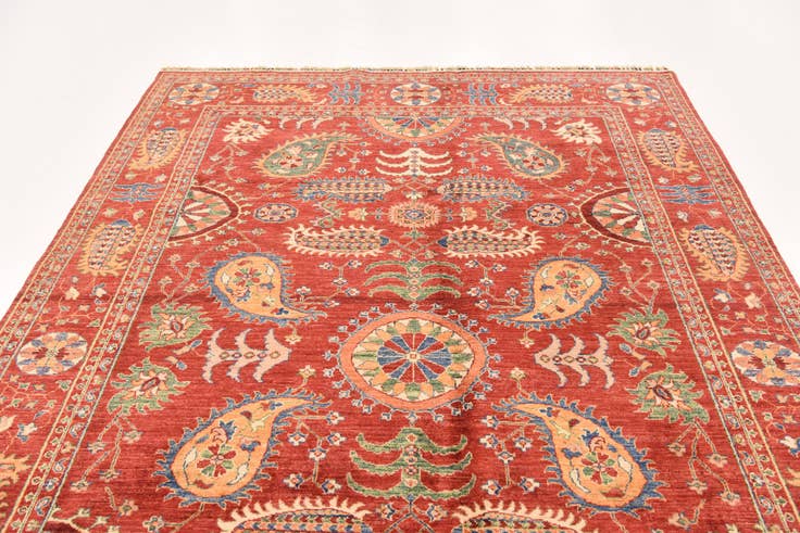 Detail image of 6' 10 x 9' 10 Hand Knotted Ariana Ziegler Rug
