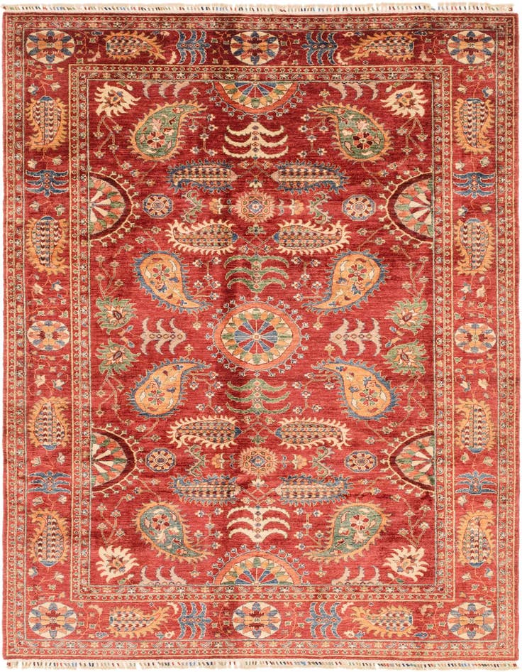 Detail image of 6' 10 x 9' 10 Hand Knotted Ariana Ziegler Rug