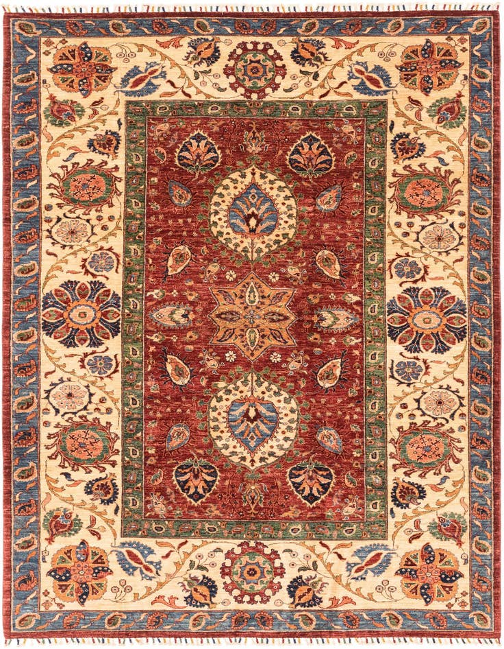 Detail image of 6' 9 x 9' 10 Hand Knotted Ariana Ziegler Rug