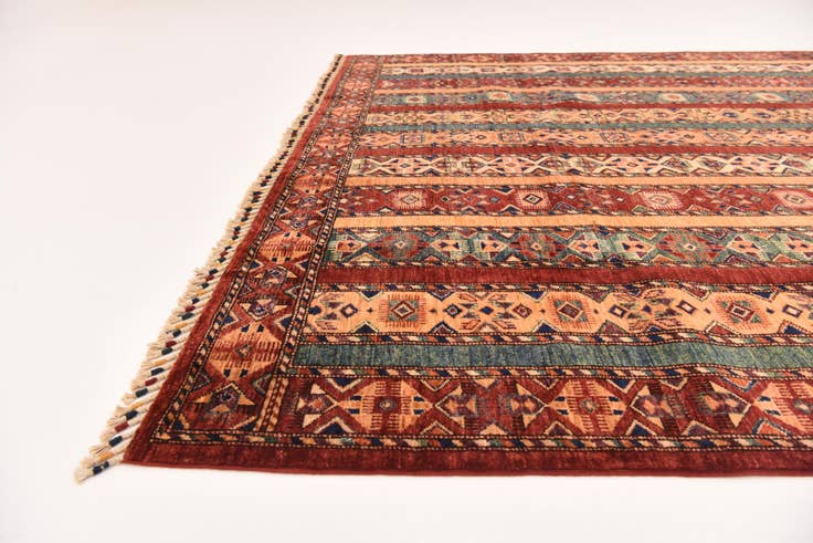 Detail image of 6' 6 x 9' 6 Hand Knotted Ariana Ziegler Rug