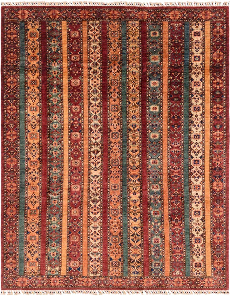 Detail image of 6' 6 x 9' 6 Hand Knotted Ariana Ziegler Rug