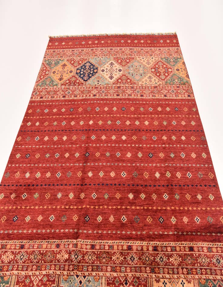 Detail image of 6' 6 x 9' 8  Hand Knotted Ariana Ziegler Rug