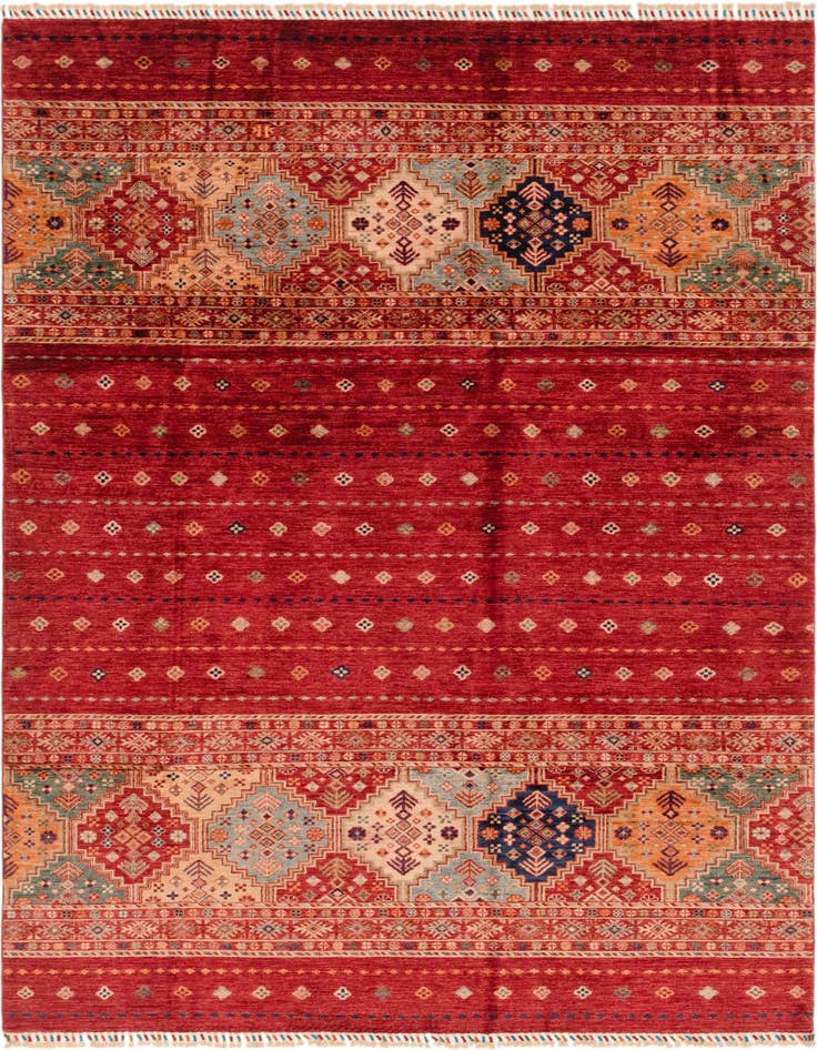 Detail image of 6' 6 x 9' 8 Hand Knotted Ariana Ziegler Rug