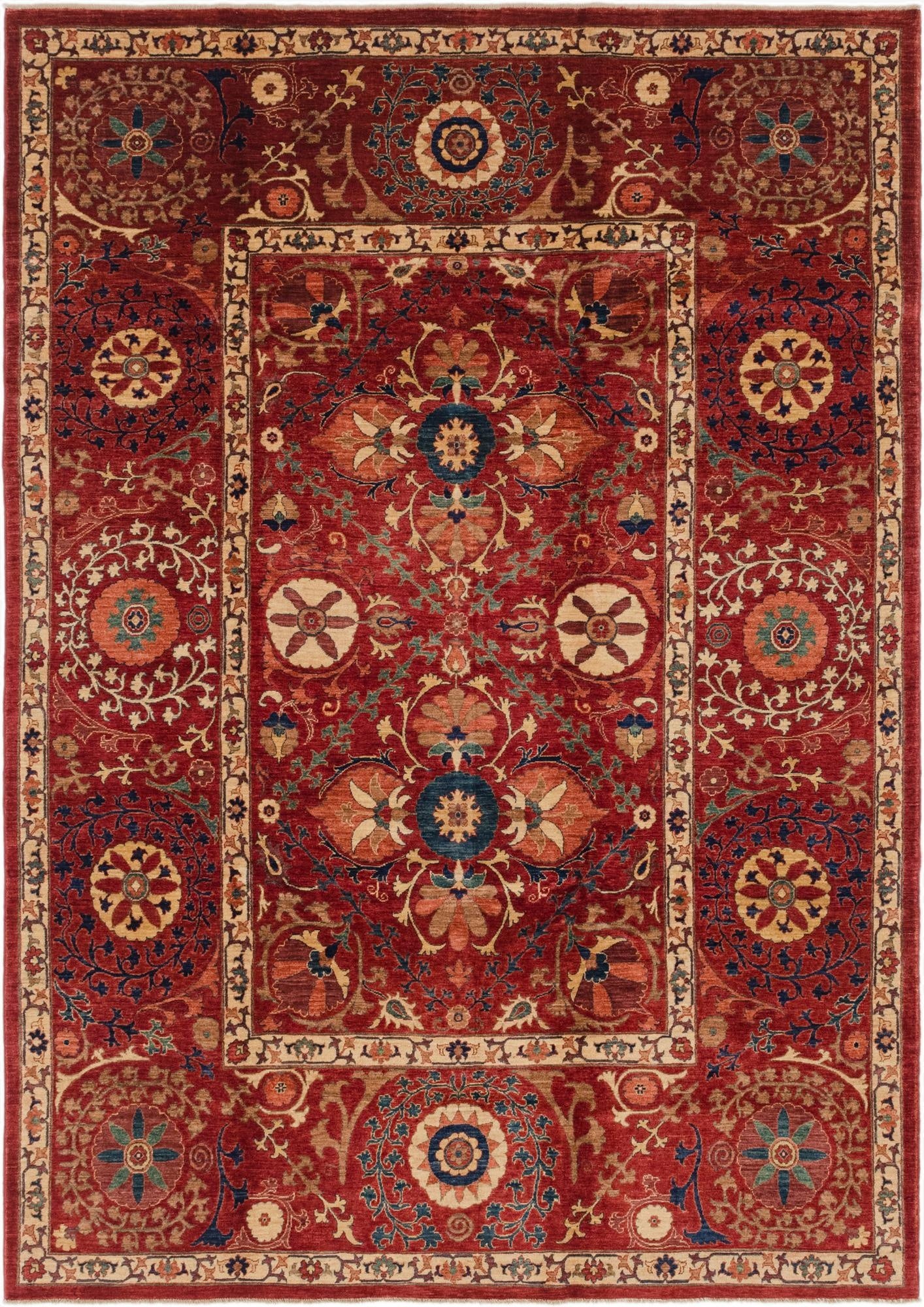 6' 10 x 9' 9  Hand Knotted Ariana Ziegler Rug