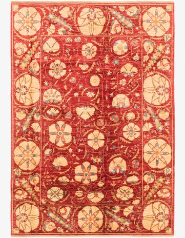 5' 8 x 8' 1 Hand Knotted Ariana Ziegler Oriental Rug