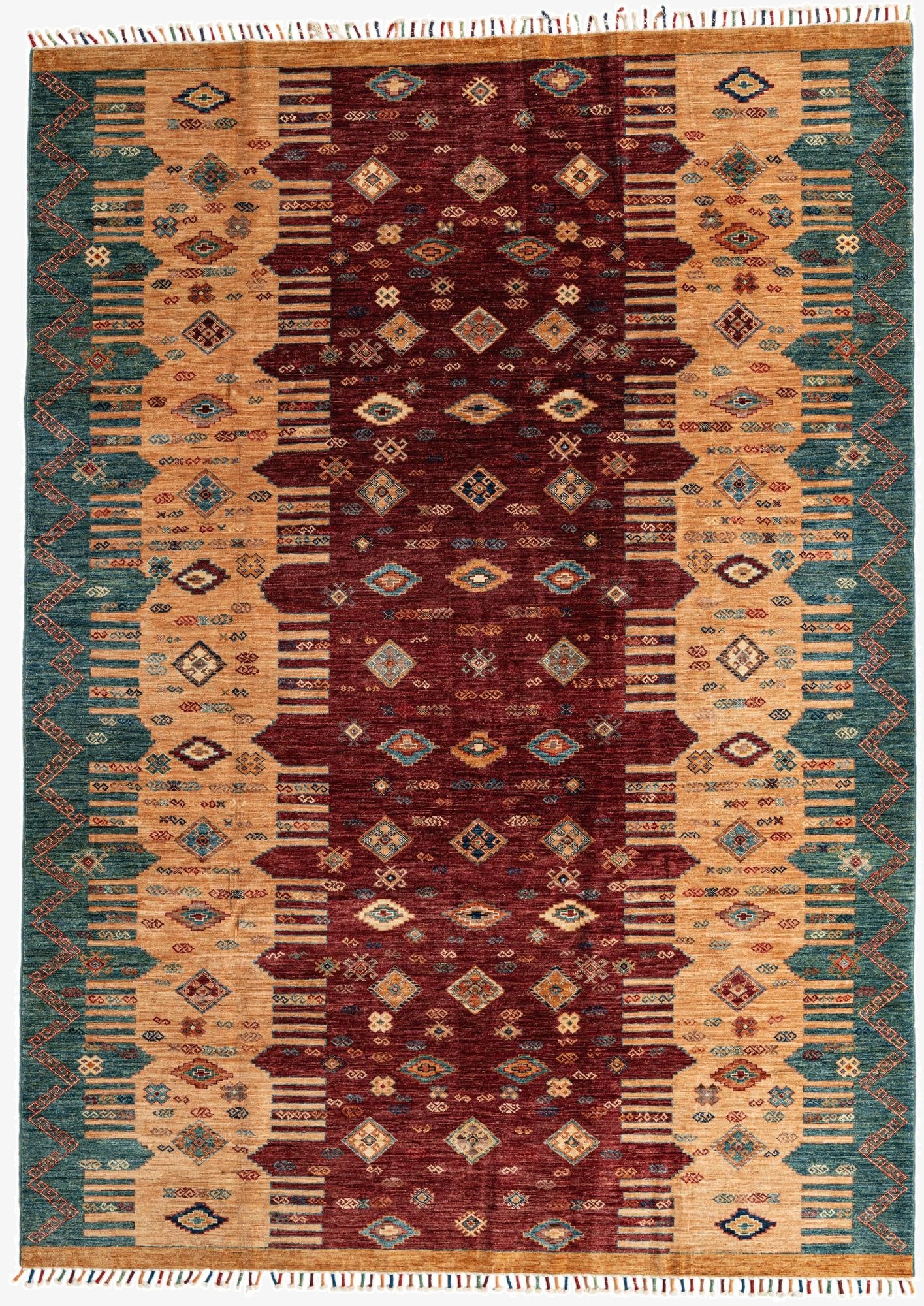 6' 10 x 9' 7  Hand Knotted Ariana Ziegler Oriental Rug