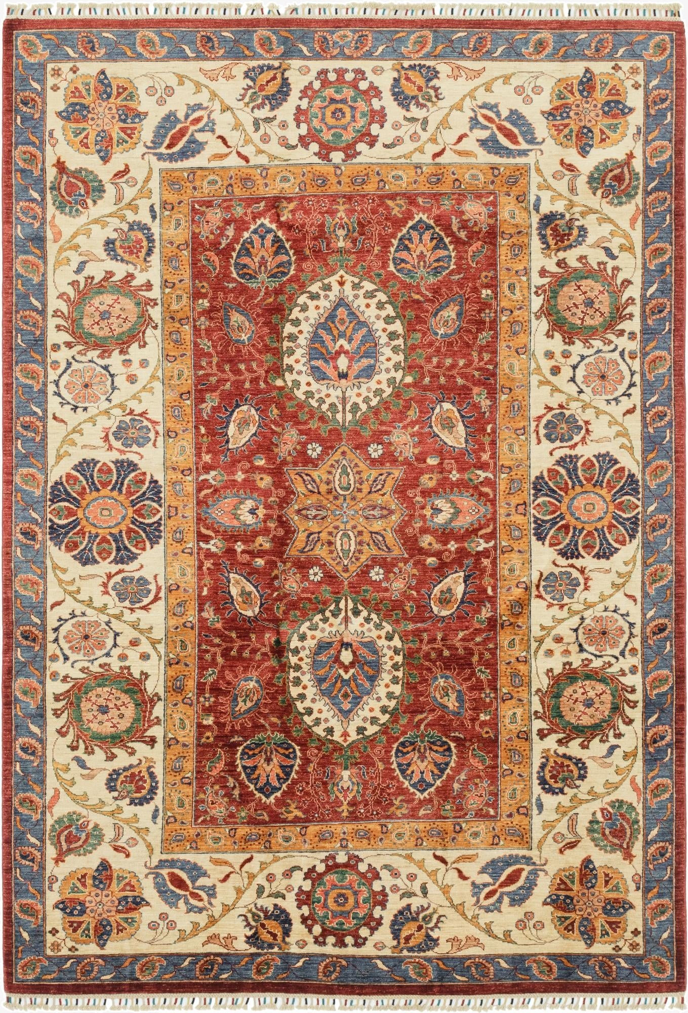 6' 7 x 9' 5  Hand Knotted Ariana Ziegler Rug