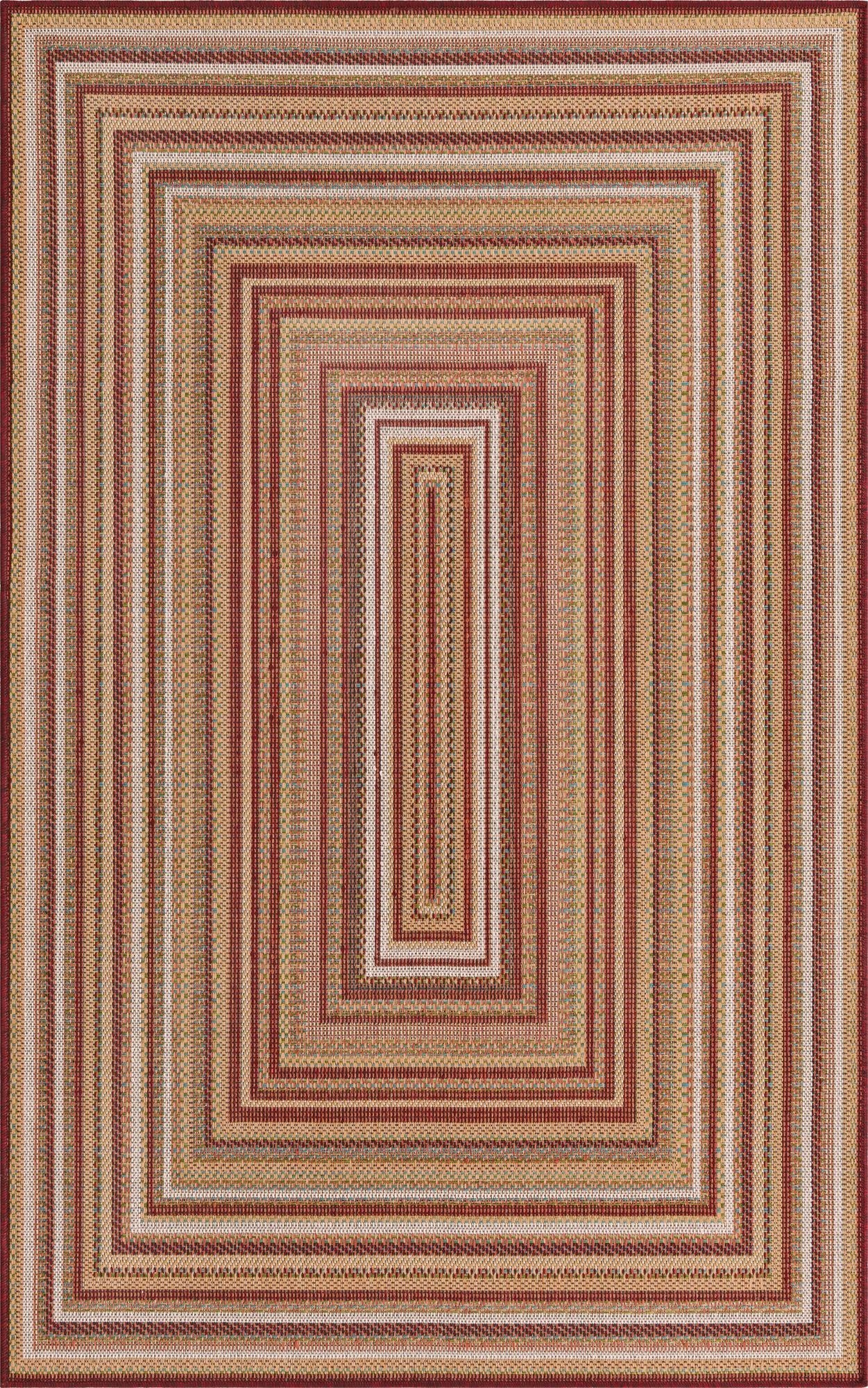 Primary image 5' 3 x 7' 7  Washable Baja Indoor / Outdoor Rug