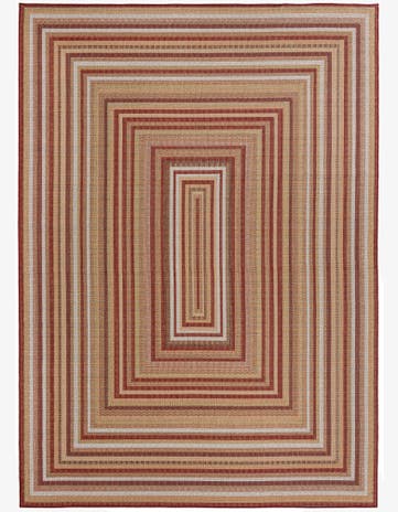 Burgundy Easy-Clean Baja Indoor / Outdoor Rug
