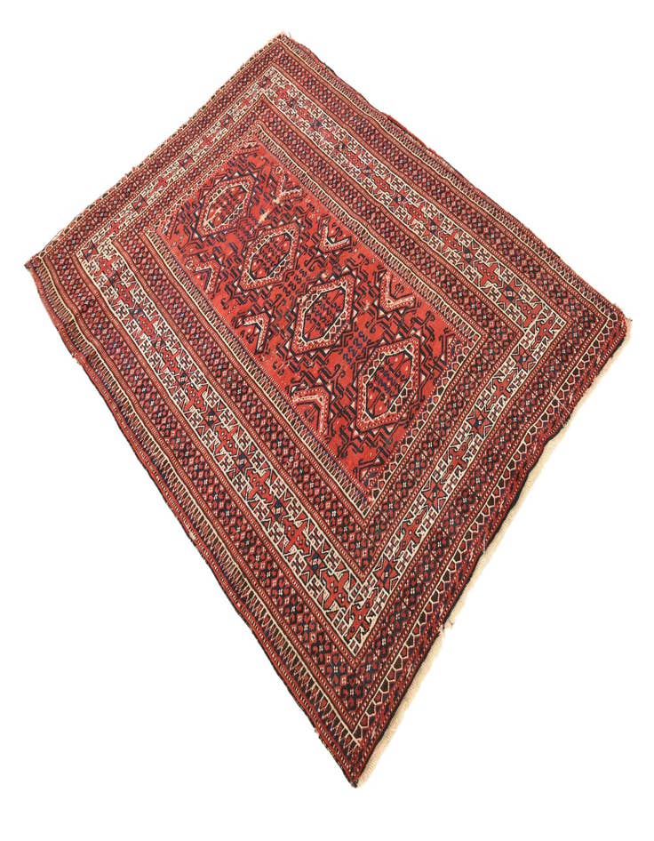 Detail image of 3' 7 x 5'  Hand Knotted Bakhtiar Persian Wool Rug