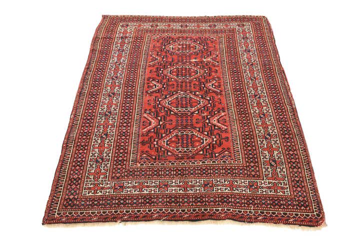 3' 7 x 5' Hand Knotted Bakhtiar Persian Wool Rug