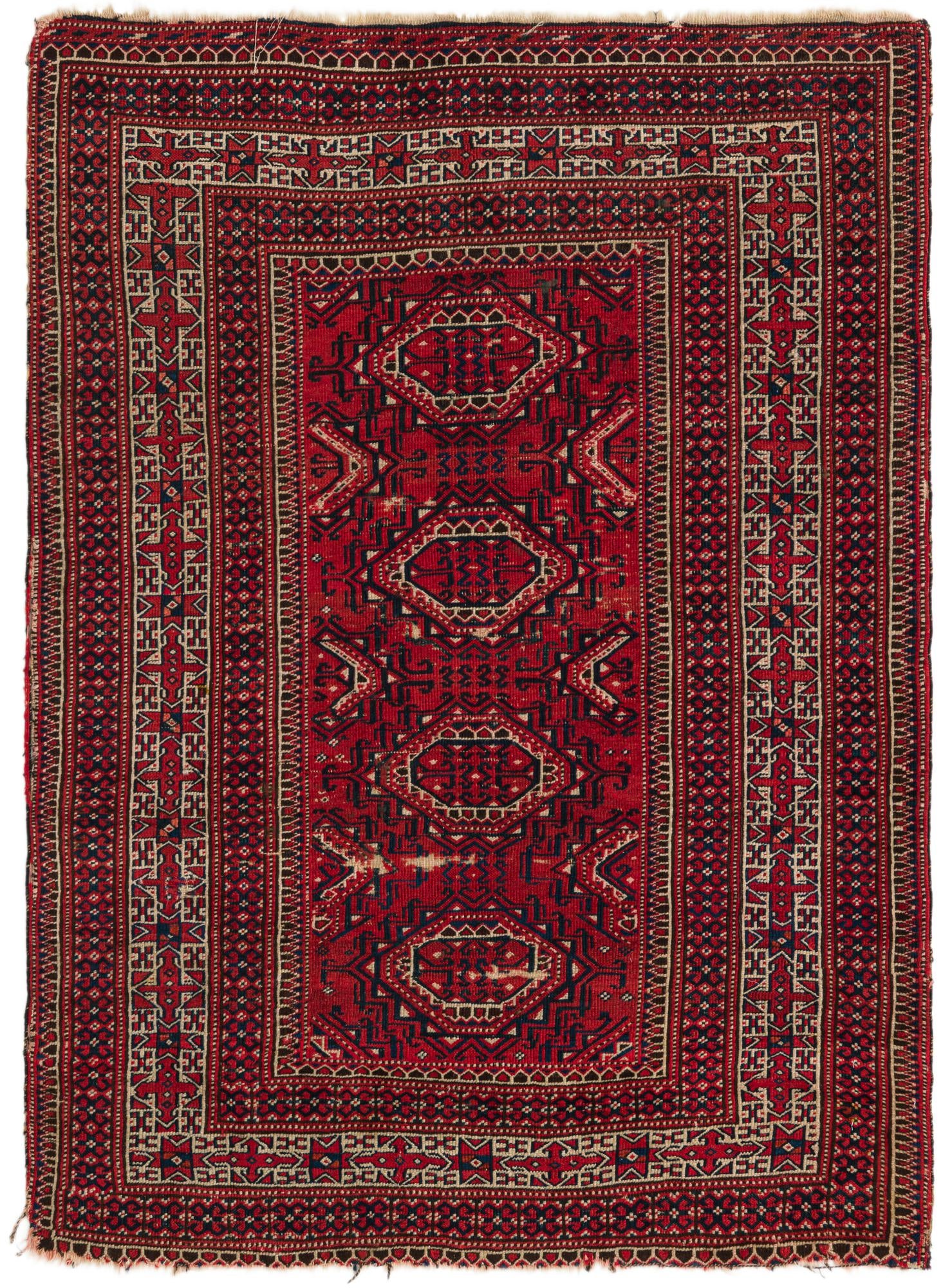 3' 7 x 5' Hand Knotted Bakhtiar Persian Wool Rug