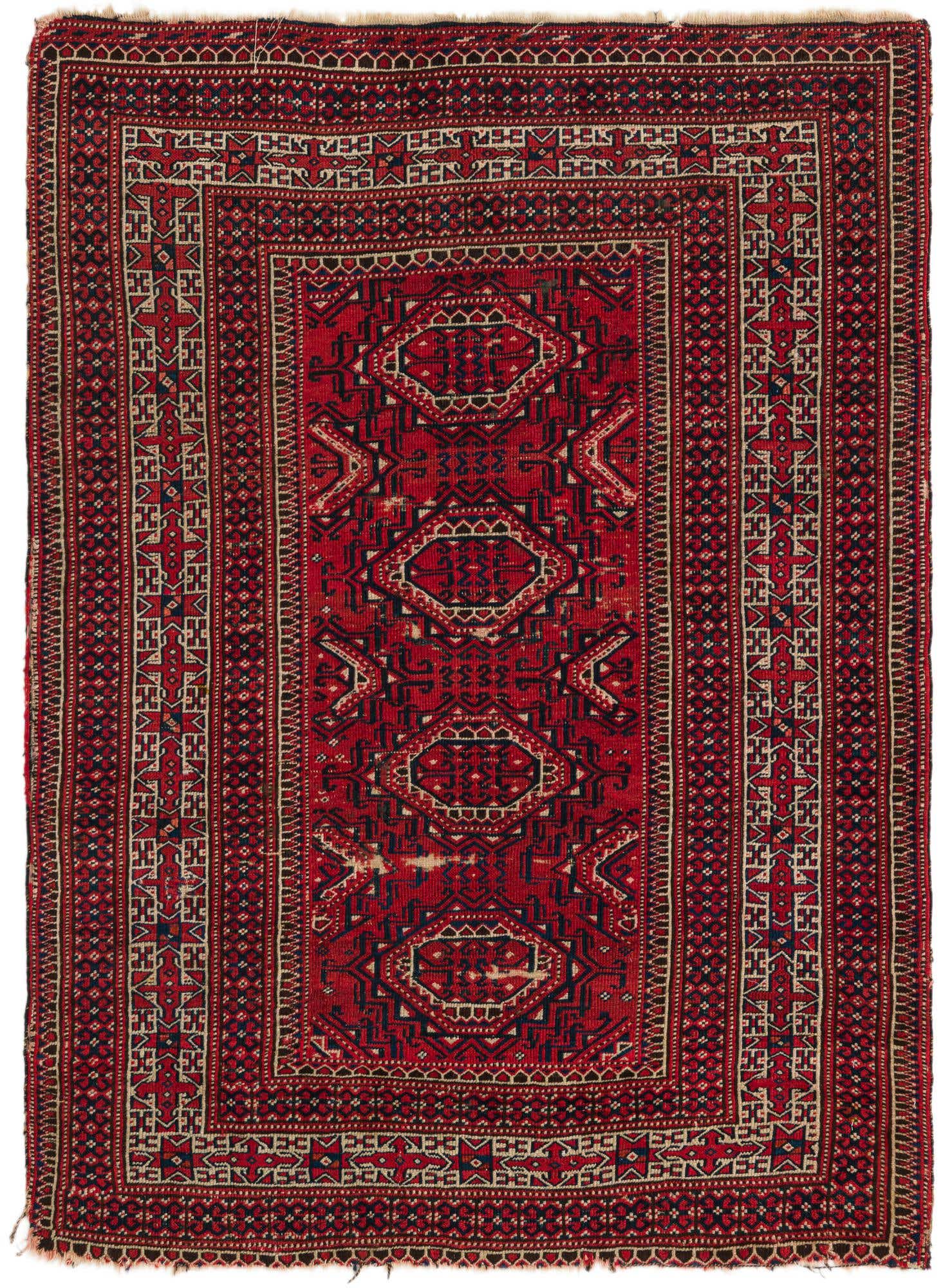 3' 7 x 5' Hand Knotted Bakhtiar Persian Wool Rug