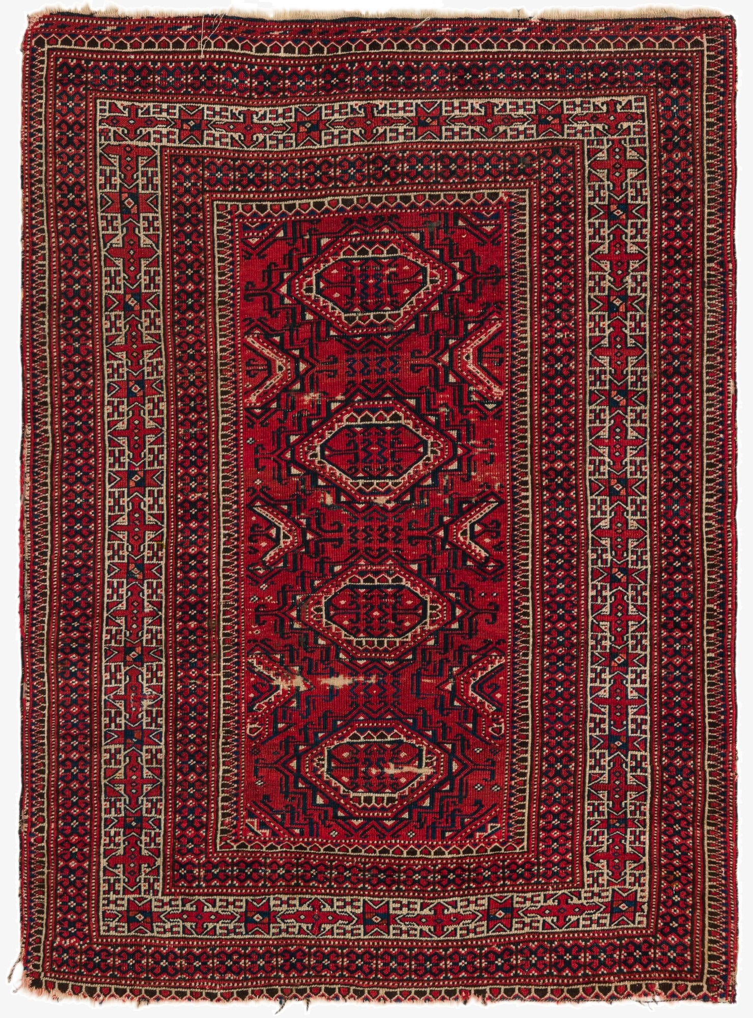 3' 7 x 5'  Hand Knotted Bakhtiar Persian Wool Rug