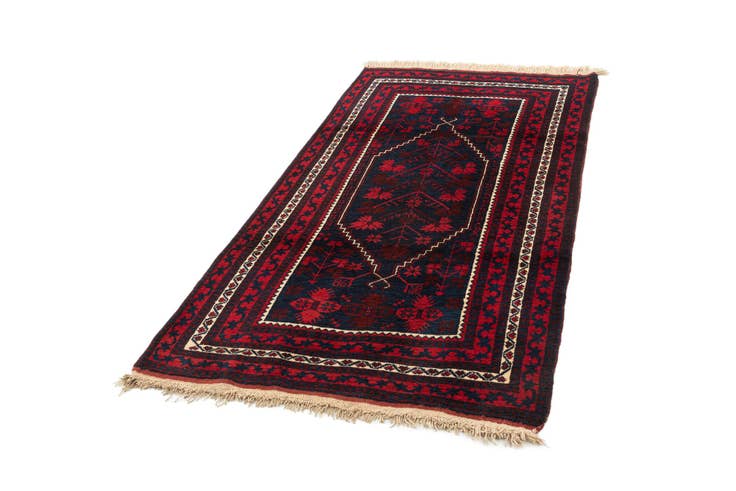 Detail image of 3' 8 x 6' 7 Hand Knotted Balouch Wool Rug