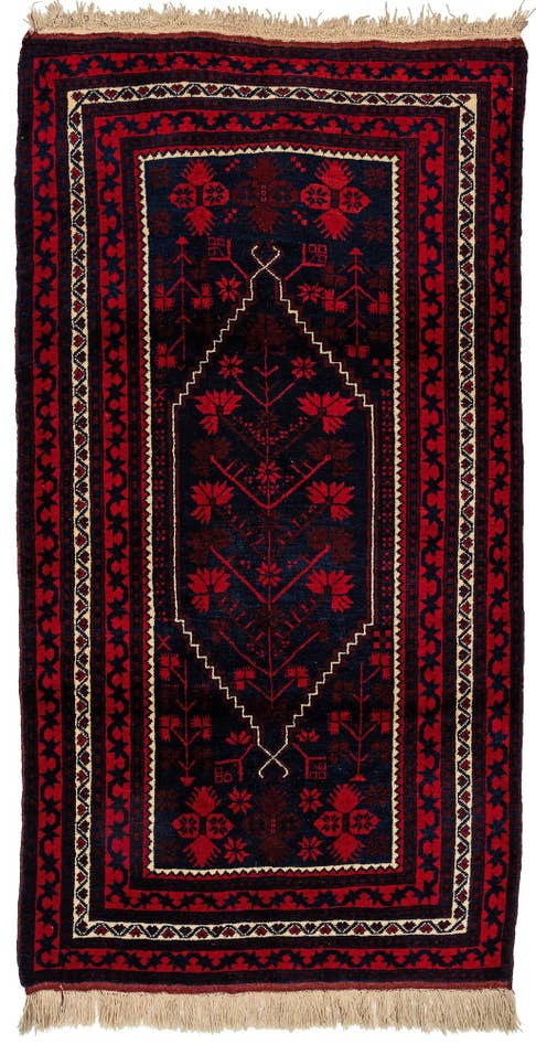 Detail image of 3' 8 x 6' 7 Hand Knotted Balouch Wool Rug