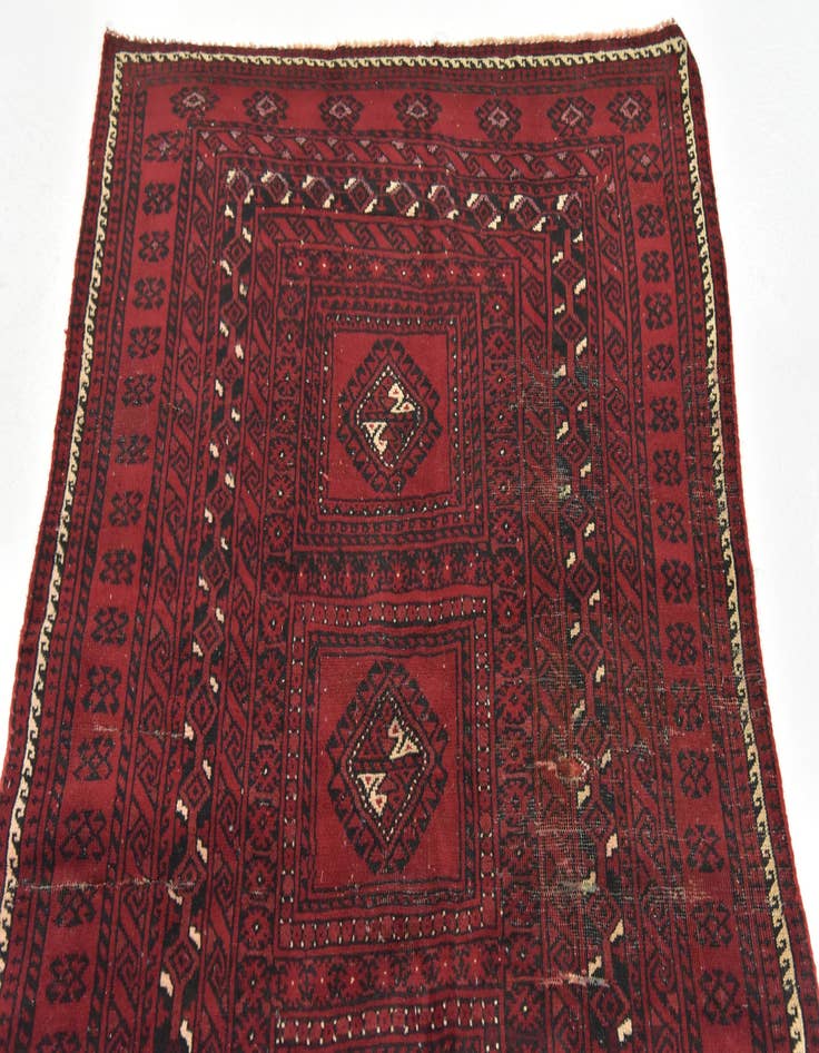 Detail image of 3' 5 x 6' Hand Knotted Balouch Persian Wool Rug