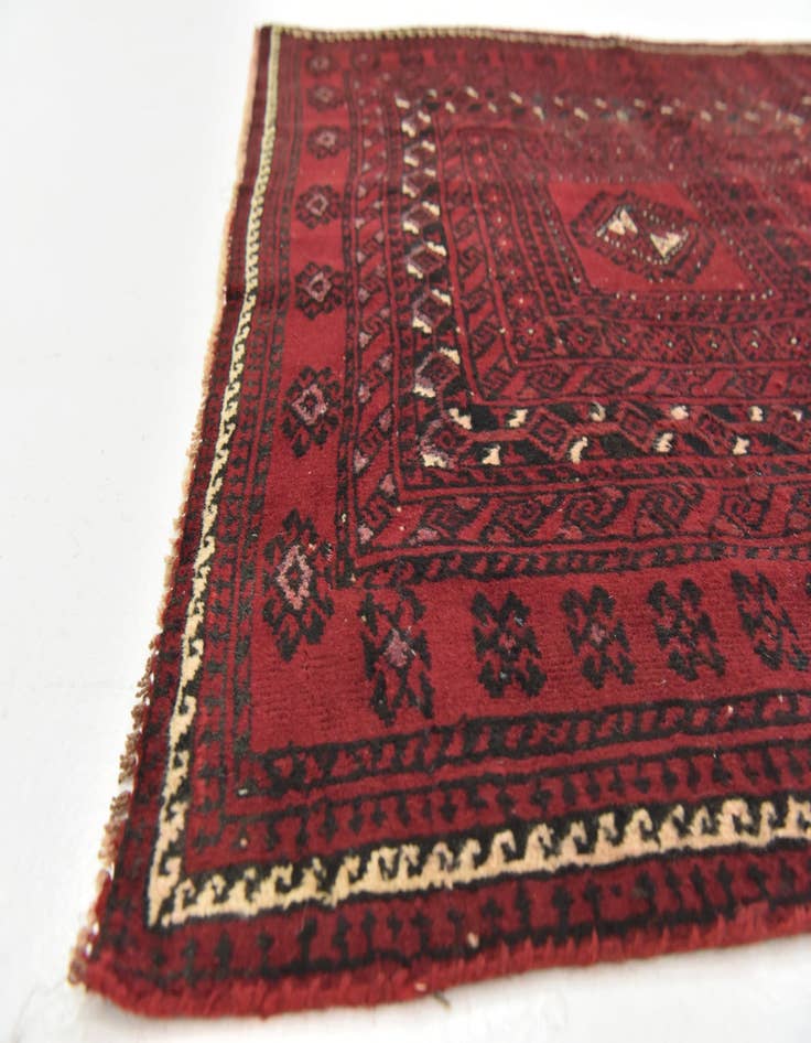 Detail image of 3' 5 x 6' Hand Knotted Balouch Persian Wool Rug