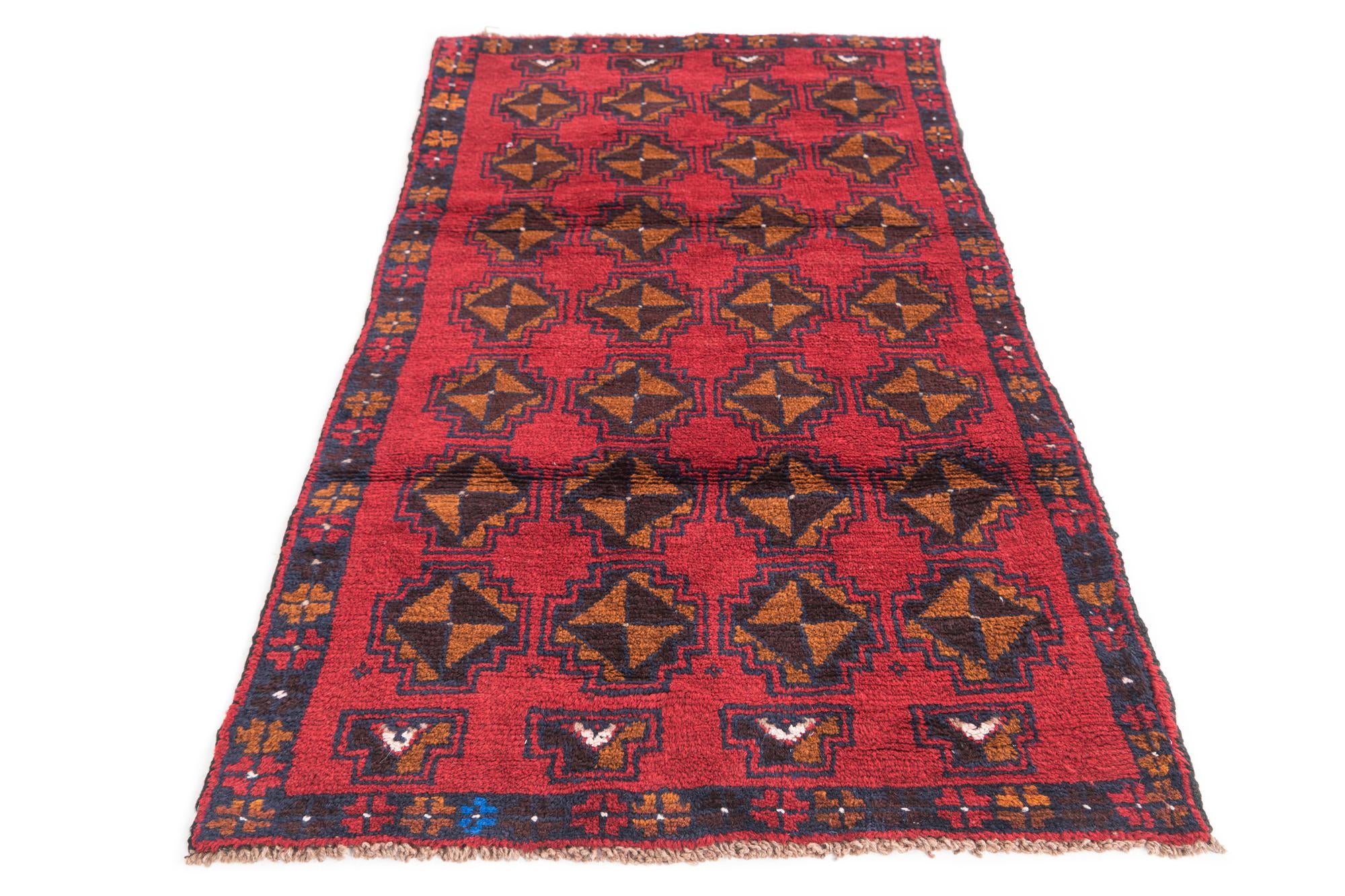 2' 8 x 4' 9 Hand Knotted Balouch Persian Wool Rug