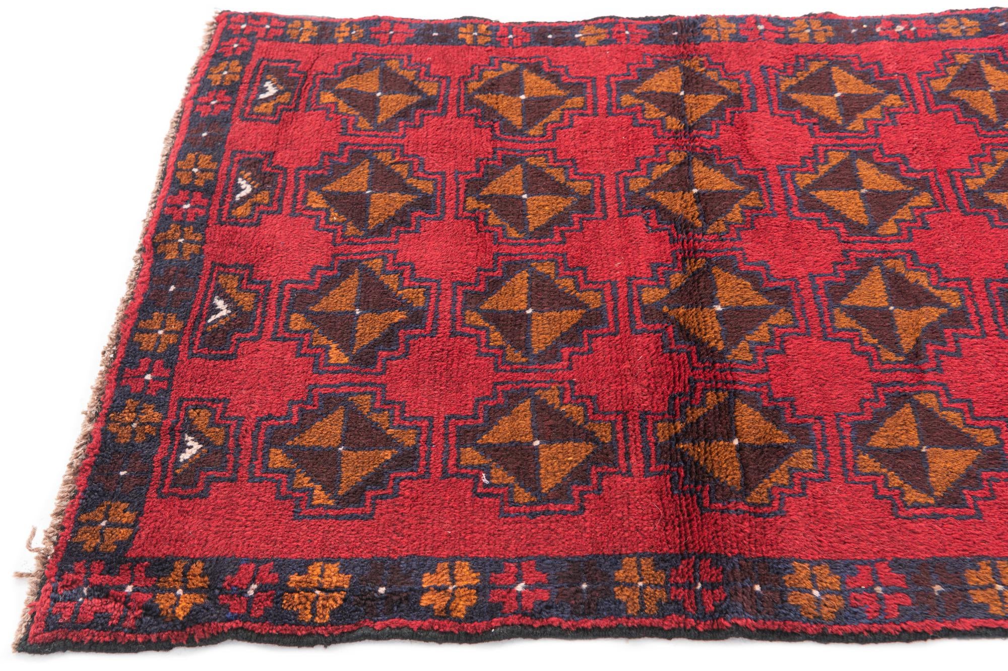2' 8 x 4' 9 Hand Knotted Balouch Persian Wool Rug