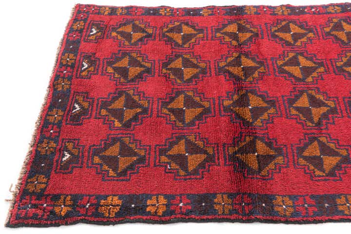 2' 8 x 4' 9 Hand Knotted Balouch Persian Wool Rug