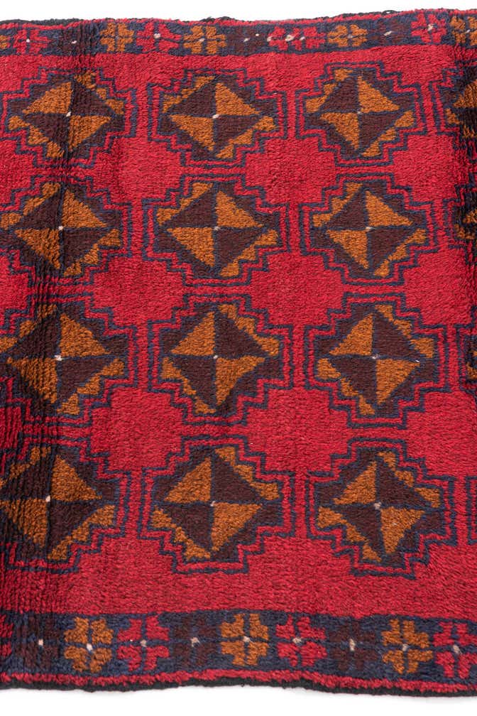 2' 8 x 4' 9 Hand Knotted Balouch Persian Wool Rug