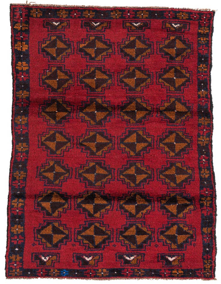 Detail image of 2' 8 x 4' 9 Hand Knotted Balouch Persian Wool Rug