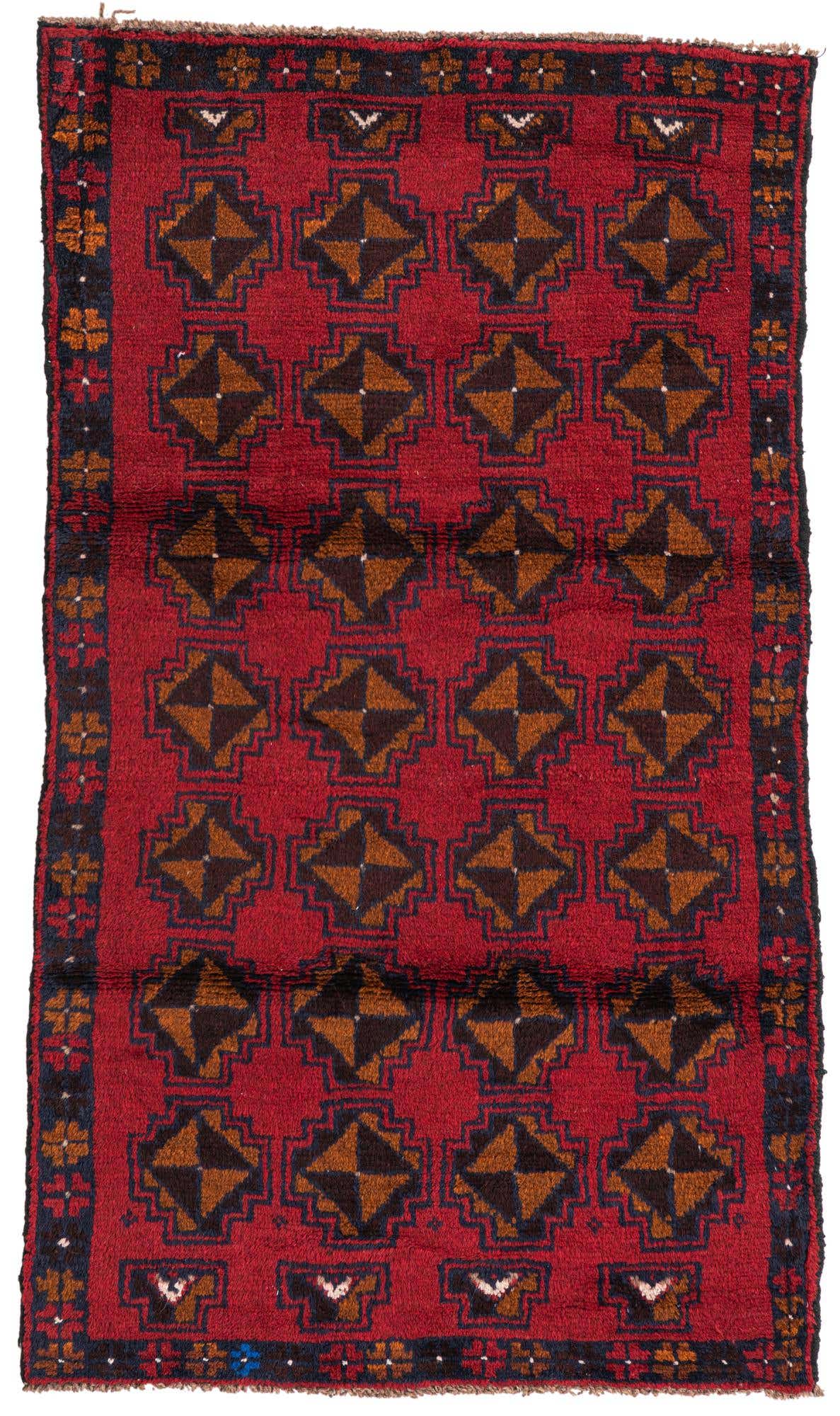 2' 8 x 4' 9 Hand Knotted Balouch Persian Wool Rug