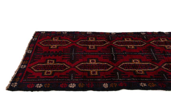 2' 9 x 4' 10 Hand Knotted Balouch Persian Wool Rug
