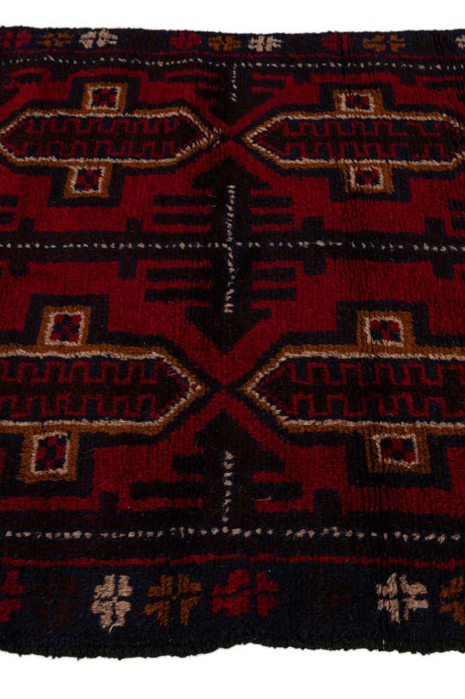 2' 9 x 4' 10 Hand Knotted Balouch Persian Wool Rug