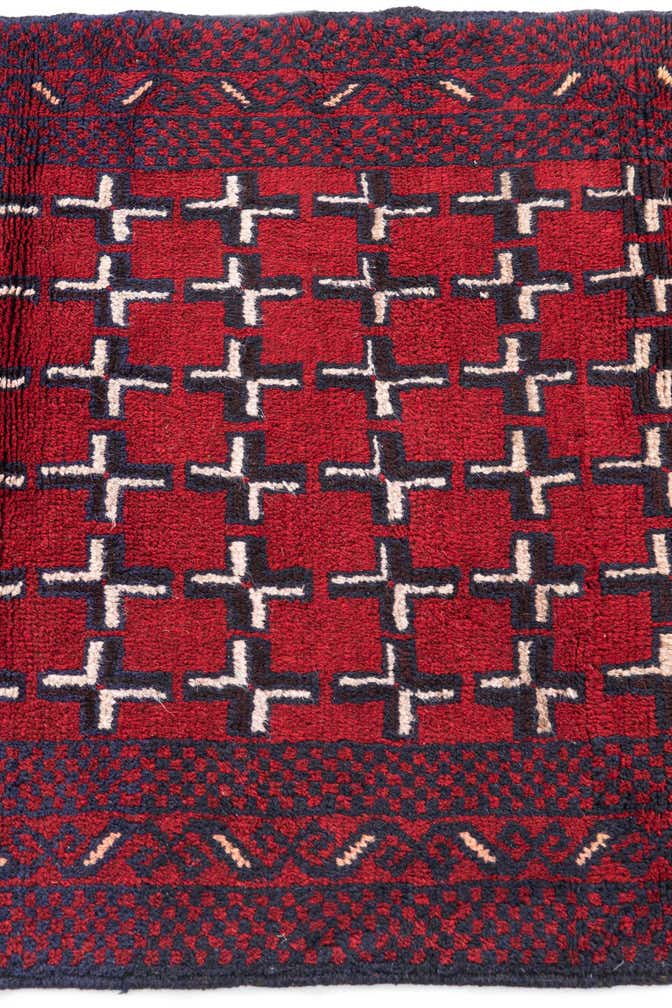 2' 10 x 4' 7 Hand Knotted Balouch Persian Wool Rug