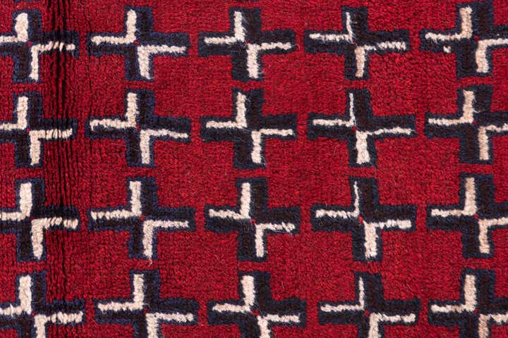 2' 10 x 4' 7 Hand Knotted Balouch Persian Wool Rug