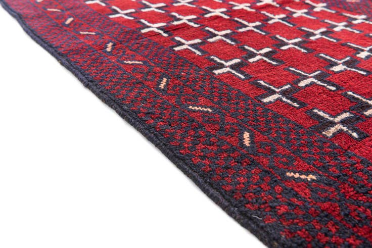 Detail image of 2' 10 x 4' 7 Hand Knotted Balouch Persian Wool Rug