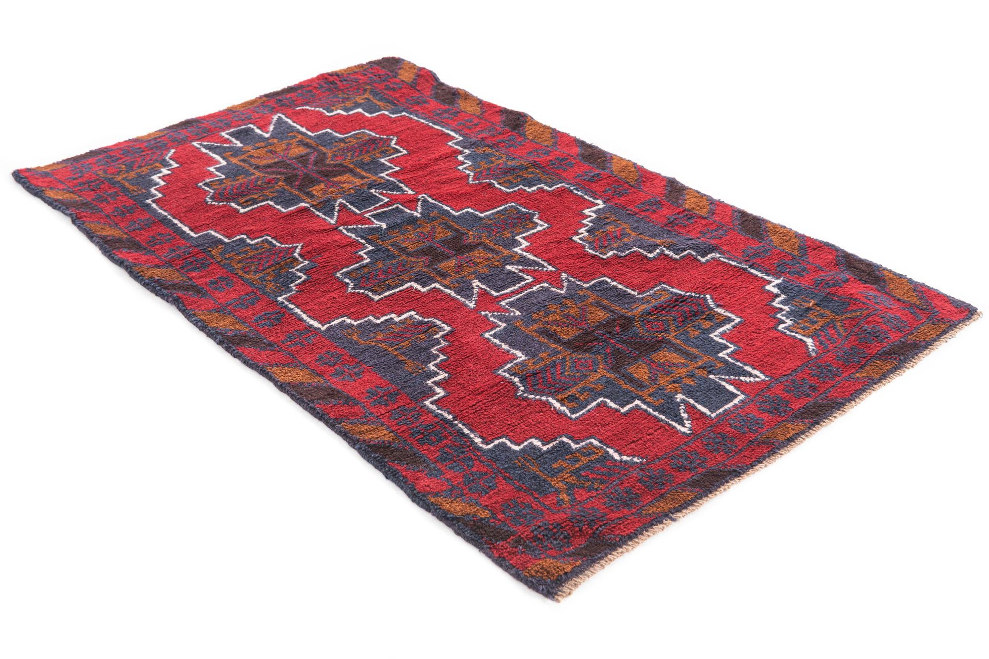 2' 10 x 4' 9 Hand Knotted Balouch Persian Wool Rug