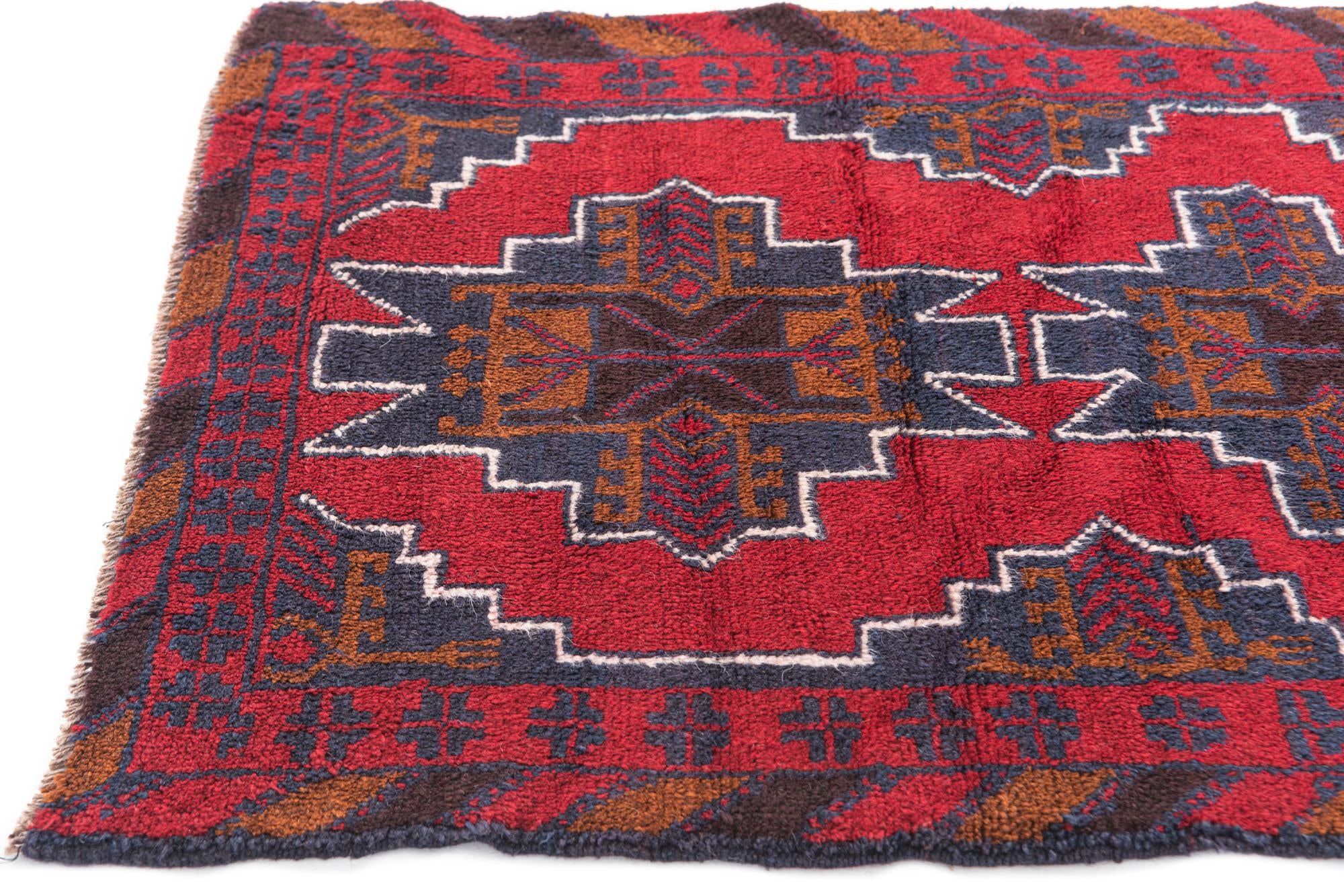 2' 10 x 4' 9 Hand Knotted Balouch Persian Wool Rug