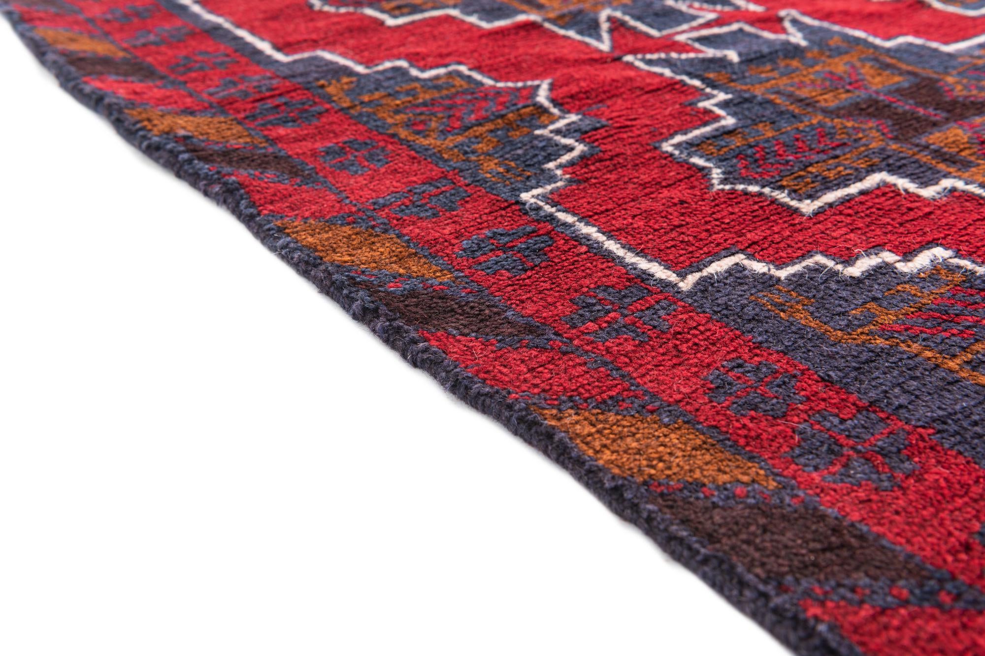 2' 10 x 4' 9 Hand Knotted Balouch Persian Wool Rug