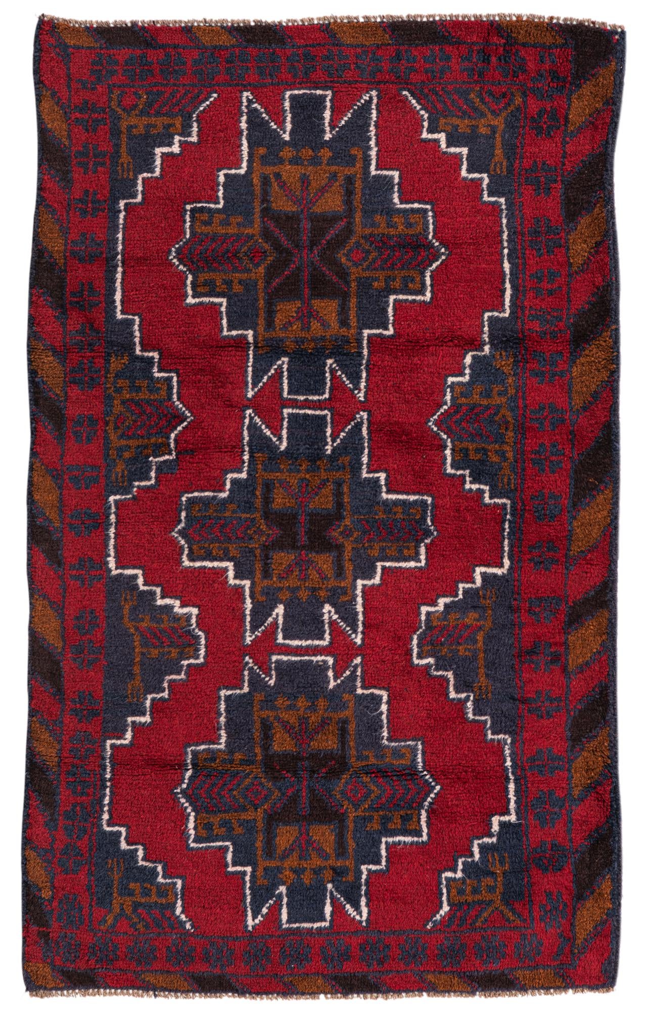 2' 10 x 4' 9 Hand Knotted Balouch Persian Wool Rug